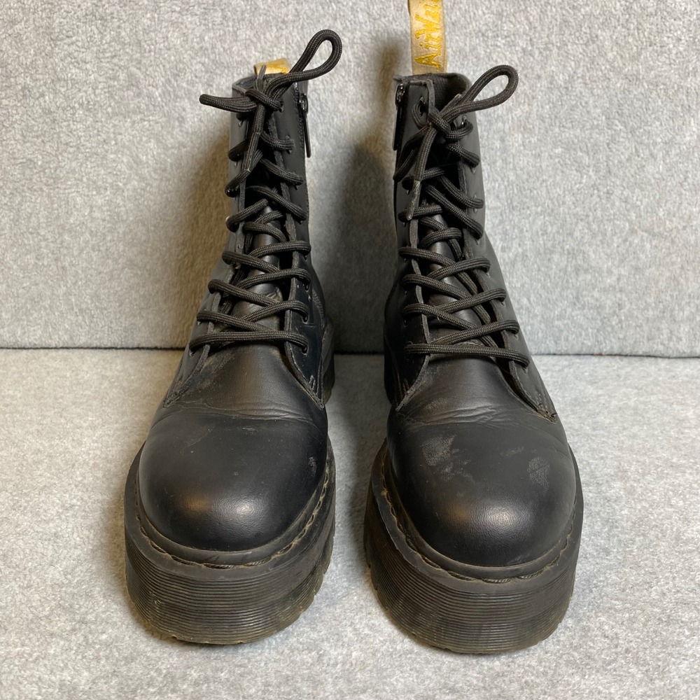 Doc Martens Vegan Jadon II Mono Boots Women 10 Black Platform Combat GUC Grunge